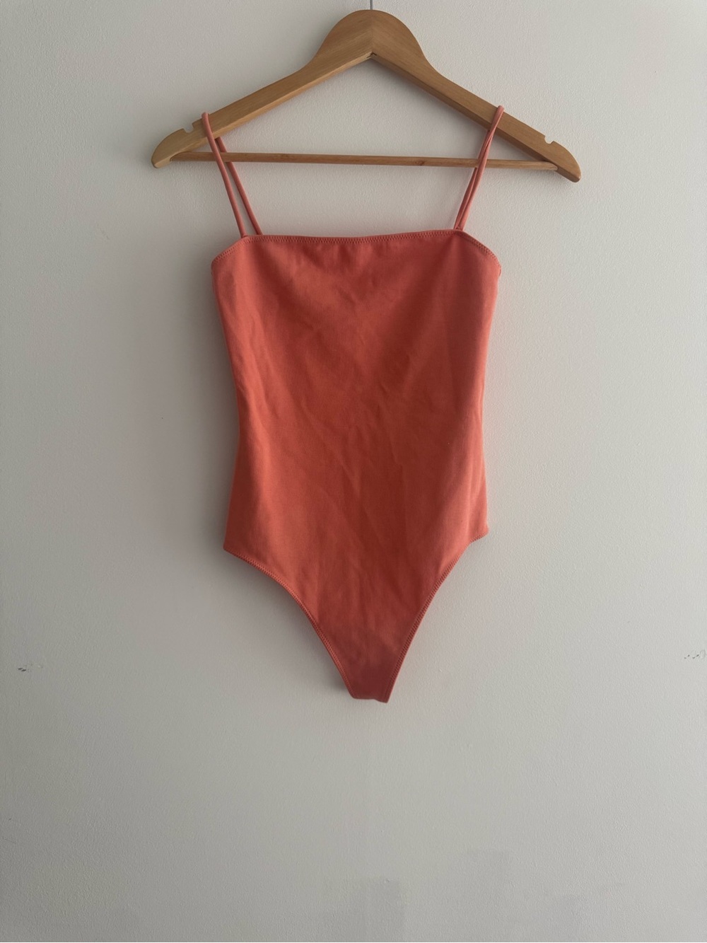 Aritzia Wilfred free rust Spaghetti-Strap One Piece bodysuit size S - Picture 2 of 7